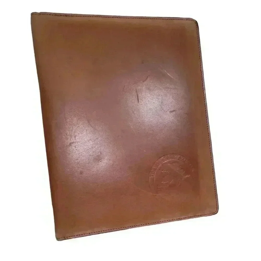 The Wall Street Journal 1996 Executive Forum Portfolio Tan Leather Vintage